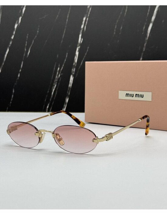 New Miu Miu MUA54S ZVN70O Pink Gold Women Sunglasses Miu Miu MU A54S main image 6